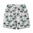 thumbnail image 5 of Yievot Beach Shorts for Women Graphic Print Drawstring Elastic Waist Summer Vacation Casual Shorts with Pockets, 5 of 5