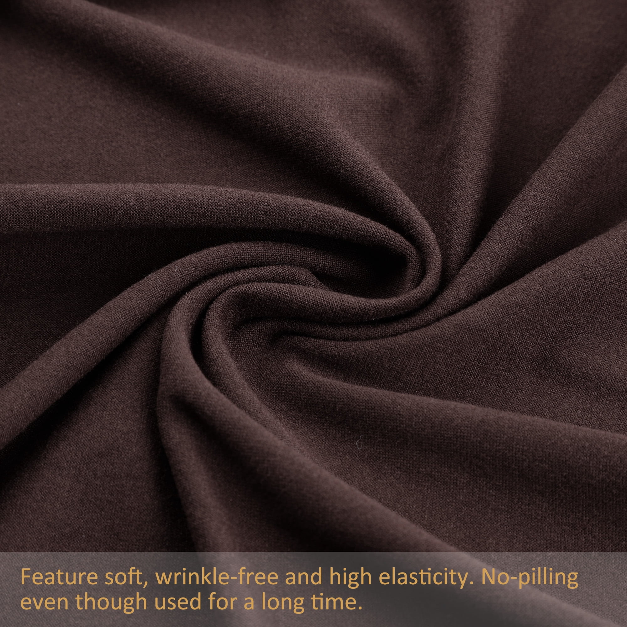 Unique Bargains Box Spring Cover Wrap Around 4 Sides Stretchy King Brown