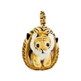 thumbnail image 2 of Plush Tiger Toy with Basket Soothing Sleeping Doll for Stress Relief and Home Decoration Valentine's Day Birthday Gift, 2 of 6