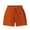 Orange, variant on Patlollav Shorts for Women Casual Elastic Waist Drawstring Yoga Shorts Comfy Stretch Summer Beach Linen Shorts