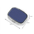 thumbnail image 3 of Deep Blue And White Dots Small Pill Case For Pockets & Purses 2 Compartment Travel Medicine Organizer, 3 of 5