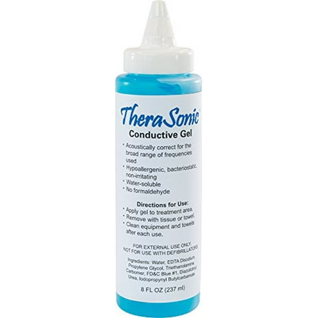 TheraSonic Ultrasound Gel - Conductive Gel for Fetal Doppler Baby Heartbeat Monitor, Therapeutic Ultrasound and More 8-oz. Bottle