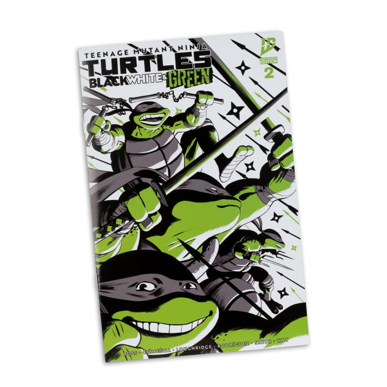 Teenage Mutant Ninja Turtles (Page Punchers) Michelangelo (Black, White & Green) 5" Action Figure w/Comic - McFarlane Toys