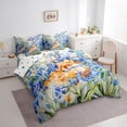 thumbnail image 3 of Homewish Wild Fox 7pcs Bedding Comforter Set,Jungle Animal Queen Bedding Sets,Rustic Flower Lavender Queen Sheet Sets For Girls Teens,Super Cozy Room Decor Reversible, 3 of 8