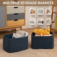 thumbnail image 5 of Storage Baskets for Organizing, Woven Decorative Baskets for Shelves - Books, Towels, and Clothes, Cotton Rope Toy Storage Bins, 12.7''Lx9''Wx7.8''H, Pack of 4, Blue, 5 of 14
