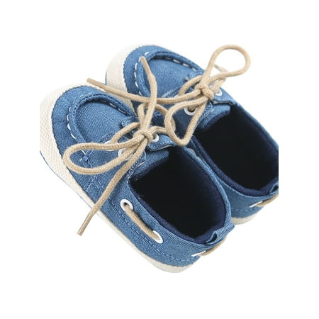 

wybzd Baby First Walkers Shoes Boy Girl Newborn Soft Soles Crib Soft Sole Shoe Sneakers First Walkers Blue 6-12M