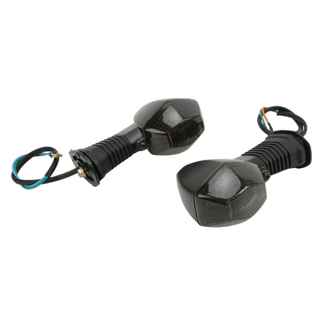 Clignotant avant de Moto, 2pcs Portable Moto Signal Lumineux Compact ABS Usure Robuste Remplacement Résistant pour DL 1000 V-Strom pour la Sortie Transparent, Tawny, Noir