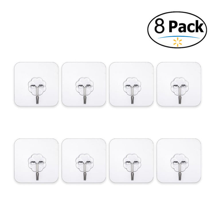 20Stk Hook Magic Reusable Transparent Adhesive Hook Without Drilling Home