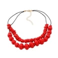 thumbnail image 1 of LUVCLS Collar de coral rojo ¿Collar de coral estilo bohemio exagerado?, 1 of 7