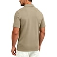 thumbnail image 4 of Havenx Golf Polo Shirts for Men Short Sleeve 3-Button Shirts Collared Fast Dry T Shirt Classic Fit Summer Work Business Tops,Light Brown 3XL, 4 of 6