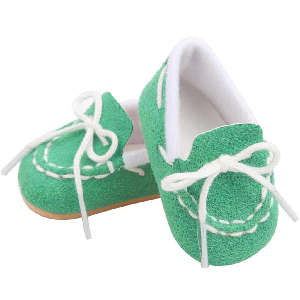 Girl Doll Shoes s 43cm Baby Doll Clothing Accs Green
