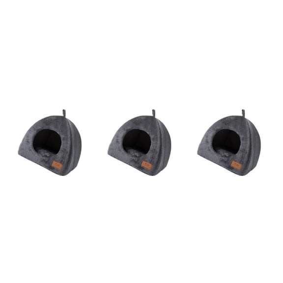 Greeniant Acogedora y cómoda cama portátil para conejos, cachorros y gatitos, suministros para mascotas, cojín gris oscuro M Type1 NO1