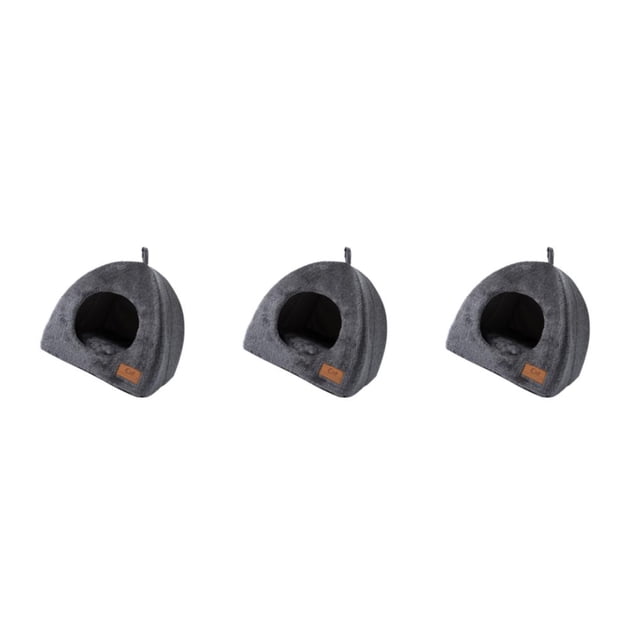 Greeniant Acogedora y cómoda cama portátil para conejos, cachorros y gatitos, suministros para mascotas, cojín gris oscuro M Type1 NO1