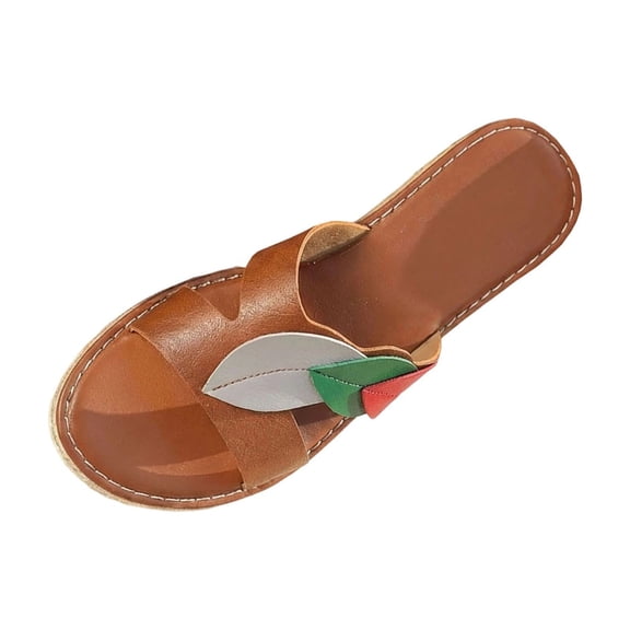 Xfvqtps Women Espadrilles Flat Sandals Thick Sole Casual Summer Shoes Color Block Slip on Comfortable Beach Sandals Vacation Footwear