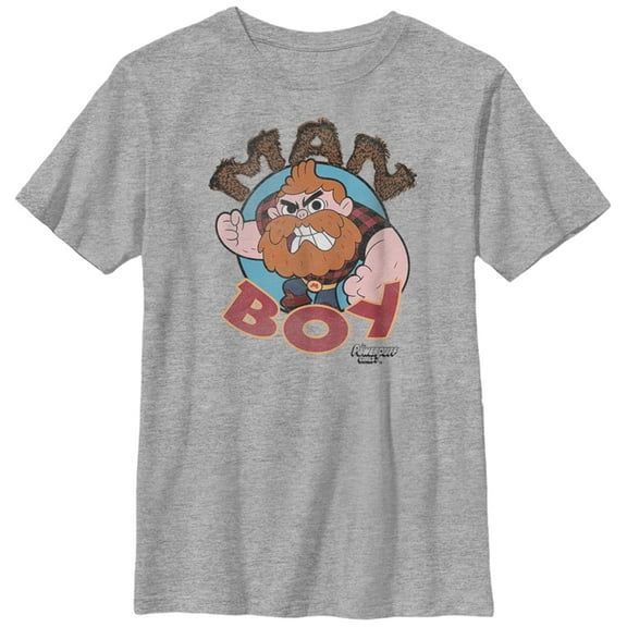 Boy's The Powerpuff Girls Manboy  Graphic Tee Athletic Heather Small