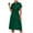 Green, variant on Blouse Dress Knee Length Short Sleeve Summer Dress Elegant V Neck Midi Dress Casual Summer Dresses Party Dress Shirt Dress