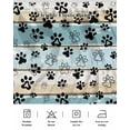 thumbnail image 7 of Dog Paw Bed Skirt California King Size 18" Drop Blue Wood Grain Farmhouse Vintage Board Ruffled Wrap Around Bed Skirts Adjustable Elastic Bedskirt Dust Ruffle for California King Size Bed, 7 of 7