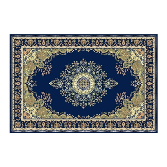 ChicYu Large Vintage Bohemian Rugs Symmetrical Mats Oil Proof Washable Non Slip Area Rug Kitchen Living Room Bedroom Interior Home Decor Floor Covering