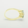 thumbnail image 5 of LBG British Made 9k Yellow Gold Real Natural Opal & Blue Topaz Womens Statement Ring - 33 size options - Size 8, 5 of 6