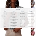 thumbnail image 3 of MaFYtyTPR Summer Women's Checked V-Neck Blouse Trendy Ruffle Trim Button Front Short Sleeve Casual Tops Loose Puff Sleeve Shirts for Women Z-Black S, 3 of 6