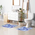 thumbnail image 5 of Rectangle Bath Rugs Plush Bathroom Carpet Mat Non Slip Bathroom Mats Blue Squares and Shapes, 5 of 5