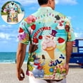 thumbnail image 5 of Las más nuevas camisetas holgadas y transpirables con estampado 3D de muñeco de nieve y helado para hombre y mujer, camisetas de manga corta para fiesta en la playa, 5 of 5