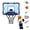 Blue, variant on Fun Indoor Basketball Stand Systems Color Changing Lights Scoreboard Complete Set For Home Entertainment Space Saving