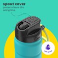 thumbnail image 3 of bubba Trailblazer Stainless Steel Water Bottle, Straw Lid Rubberized Teal, 24 fl oz., 3 of 10