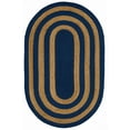 thumbnail image 2 of 9x12 Ft Oval Navy Blue & Natural Jute Area Rug, Hand-Woven, Reversible, Farmhouse Boho Style, Durable & Pet-Friendly Rug for Living Room, Dining Room, and Bedroom, 2 of 5