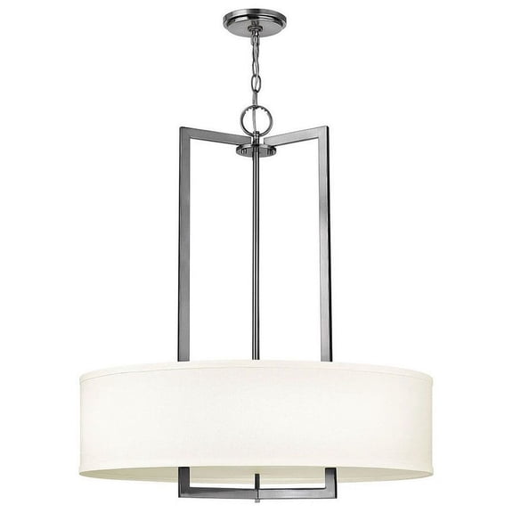 3204AN Hinkley Lighting Hampton - 3 Light Medium Drum Chandelier in Transitional Style - 26 Inches Wide by 30.25 Inches High-Antique Nickel