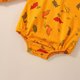 thumbnail image 4 of Gibobby Mamelucos para bebe niña Bebé niños niñas manga larga dibujos animados dinosaurio estampados pulóver mono recién nacido sudadera monos(Naranja, 6-9 Meses), 4 of 5