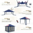 thumbnail image 5 of EAGLE PEAK 13 x 13 ft Pop-Up Gazebo Tent Instant w/ Mosquito Netting，Outdoor Gazebo Canopy Easy Set-up Folding Shelter (American Flag), 5 of 10