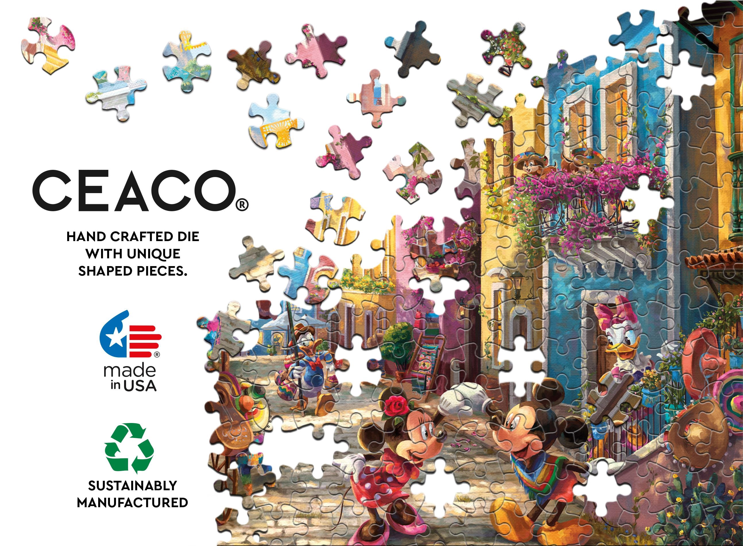 Ceaco Mickey and Minnie in Mexico 1000 Piece Interlocking Jigsaw Puzzle