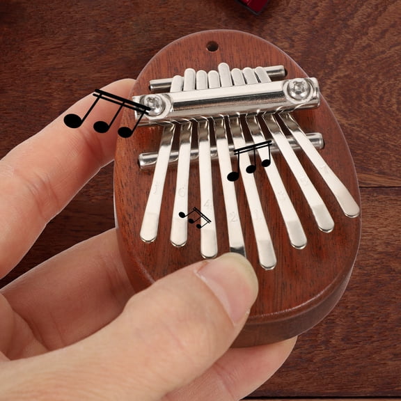WHAMVOX Thumb Piano Mini Kalimba 8 Keys Thumb Piano with Rope Musical Instrument