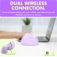thumbnail image 2 of X9 Performance Wireless Vertical Ergonomic Mouse - (BT + 2.4Ghz) - Click in Comfort - Up to 4000 DPI, 6 Button, Rechargeable - Bluetooth Ergonomic Vertical Mouse Wireless - For Mac and PC - Purple, 2 of 8
