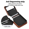 thumbnail image 3 of Allytechgroup Wallet Case for Samsung Galaxy Z Flip 4 with Crossbody Strap, Premium PU Leather Zipper Pocket Shockproof Cards Holder Phone Case for Women Girls, Brown, 3 of 8