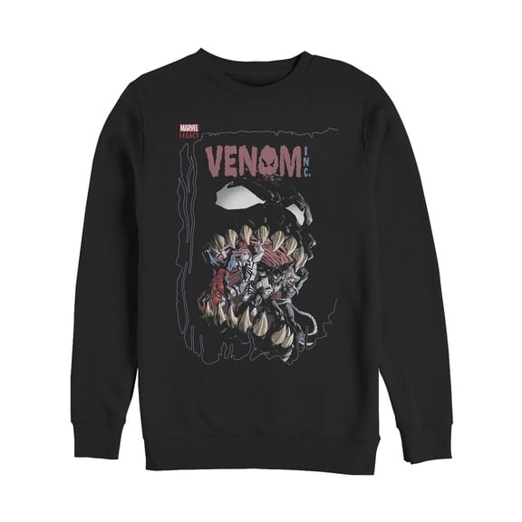 Men's Marvel Legacy Venom Teeth Sweatshirt Black Small
