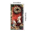 thumbnail image 3 of Weloille Housse de Porte Motif de Pâques 2,92 X 5,92 Pi, Rideau de Porte en Polyester à Imprimé Vif, Lavable et Réutilisable, Déco des Fêtes pour la Maison, l'Entrée, Fête, Célébration de Pâques et Décoration Murale, 3 of 6