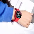 thumbnail image 3 of Electronic Watch Waterproof Power-saving LED Display Multifunctional Low Consumption Precise Time Lightweight Square Dial Sports Watch for Kids, 3 of 7