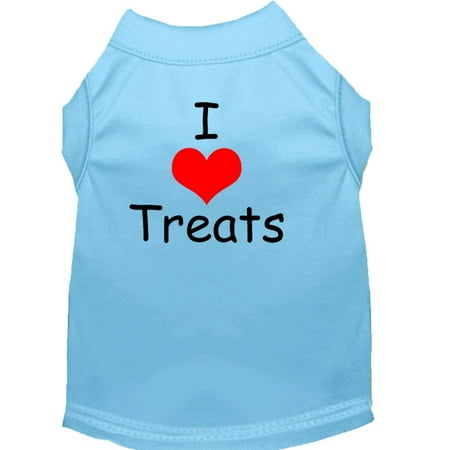 Pet Dog Cat Shirt Screen Printed, "I Love Treats"