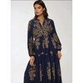 thumbnail image 3 of Printed Long Sleeve Viscose Maxi Dress, 3 of 6