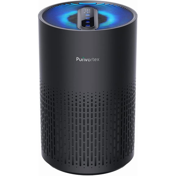 Quiet Air Purifier with HEPA Filter for Pollen Smoke Dust Pet Dander Odor Hair Ozone Free Covers Up to 880 Sq Ft Black