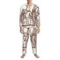 thumbnail image 3 of Lsque Two Cowboys Riding Horses In The Desert Pattern Long Sleeve Pajama Set for Men - Soft 2-Piece Sleepwear and Loungewear Set with Pockets, Comfy Nightwear-Large, 3 of 7