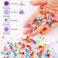 thumbnail image 1 of 1300pcs 8 Color Acrylic Alphabet Cube Beads Letter Beads With 3 Roll 50m Crystal String Cord For Jewelry Making, 1 of 4