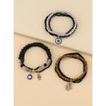 thumbnail image 2 of EOEMY 3Pcs Evil Eye Hamsa Charm Beaded Bracelet Women Bracelet Stackable Bracelet-Default, 2 of 4
