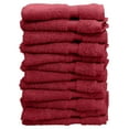 thumbnail image 2 of Luxury Hotel & Spa Quality, 100% Turkish Cotton 700 GSM Cloth, Towel, for Body wash, Makeup & Facial Cleaning, Baby, face, Dobby Border Soft washcloths Towel Set 13" X 13", Cranberry, Set of 12, 2 of 4