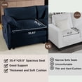 thumbnail image 5 of 109" Chenille Rustic Couch, Contemporary Sofa with DIY Combination, Modern Accent Couch with Ottomans for Living Room, Blue, 5 of 7
