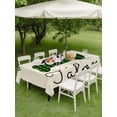 thumbnail image 4 of Outdoor Tablecloth with Umbrella Hole for Patio/Picnic/Party/Camping, Green Black Buffalo Checkered Waterproof Table Cloth Rectangle Table Cover Washable, Bones Cute Dogs Pets (52"x 70"), 4 of 8