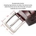 thumbnail image 3 of relayinert Classy And Durable PU Belt For Men Wear-resistant And Fine Workmanship Coffee Red-Brown 125cm 1Set, 3 of 6