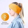 thumbnail image 2 of 1Pcs Women's Winter Warm Headband Fuzzy Fleece Lined Thick Knitted Ear Muffs Fashion Criss Cross Knotted Ear Warmers, 2 of 7